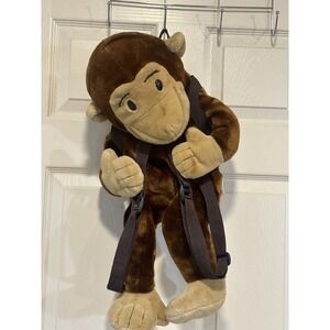 VINTAGE 1995 CURIOUS GEORGE PLUSH PUPPET‎ Backpack/puppet